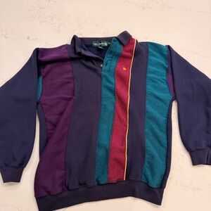 vintage 80s/90s Knights of the Round Table colorblock rugby/sweatshirt